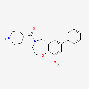 7-(2-methylphenyl)-4-(piperidin-4-ylcarbonyl)-2,3,4,5-tetrahydro-1,4-benzoxazepin-9-ol