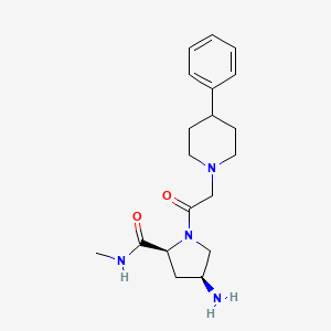 (2S,4S)-4-amino-N-methyl-1-[(4-phenylpiperidin-1-yl)acetyl]pyrrolidine-2-carboxamide