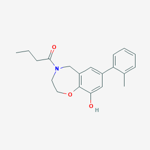 4-butyryl-7-(2-methylphenyl)-2,3,4,5-tetrahydro-1,4-benzoxazepin-9-ol