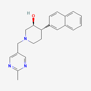 (3S,4S)-1-[(2-methylpyrimidin-5-yl)methyl]-4-naphthalen-2-ylpiperidin-3-ol