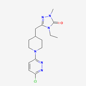 5-{[1-(6-chloropyridazin-3-yl)piperidin-4-yl]methyl}-4-ethyl-2-methyl-2,4-dihydro-3H-1,2,4-triazol-3-one