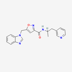 5-(1H-benzimidazol-1-ylmethyl)-N-(1-methyl-2-pyridin-3-ylethyl)isoxazole-3-carboxamide