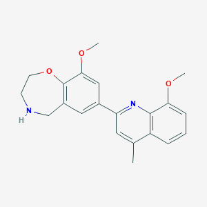 9-methoxy-7-(8-methoxy-4-methylquinolin-2-yl)-2,3,4,5-tetrahydro-1,4-benzoxazepine