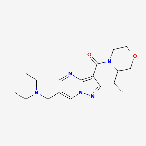 N-ethyl-N-({3-[(3-ethylmorpholin-4-yl)carbonyl]pyrazolo[1,5-a]pyrimidin-6-yl}methyl)ethanamine