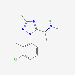 molecular formula C13H17ClN4 B5940902 {(1S)-1-[1-(3-chloro-2-methylphenyl)-3-methyl-1H-1,2,4-triazol-5-yl]ethyl}methylamine hydrochloride 