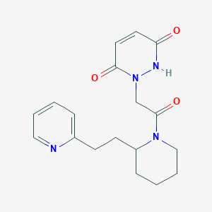 1-{2-oxo-2-[2-(2-pyridin-2-ylethyl)piperidin-1-yl]ethyl}-1,2-dihydropyridazine-3,6-dione