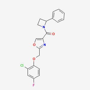 2-[(2-chloro-4-fluorophenoxy)methyl]-4-[(2-phenylazetidin-1-yl)carbonyl]-1,3-oxazole