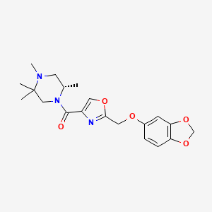 (5S)-4-({2-[(1,3-benzodioxol-5-yloxy)methyl]-1,3-oxazol-4-yl}carbonyl)-1,2,2,5-tetramethylpiperazine