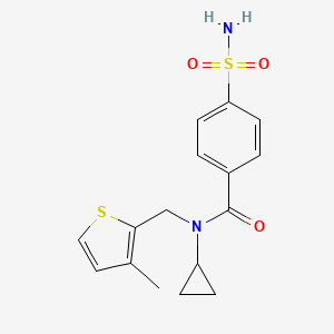 4-(aminosulfonyl)-N-cyclopropyl-N-[(3-methyl-2-thienyl)methyl]benzamide