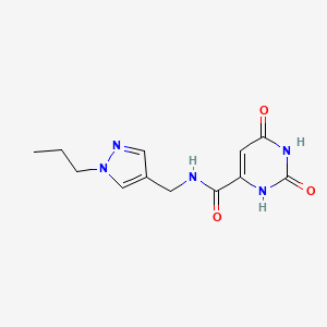 2,6-dioxo-N-[(1-propyl-1H-pyrazol-4-yl)methyl]-1,2,3,6-tetrahydropyrimidine-4-carboxamide