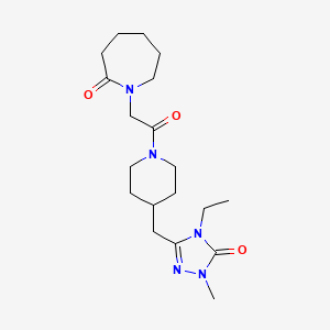 1-(2-{4-[(4-ethyl-1-methyl-5-oxo-4,5-dihydro-1H-1,2,4-triazol-3-yl)methyl]piperidin-1-yl}-2-oxoethyl)azepan-2-one