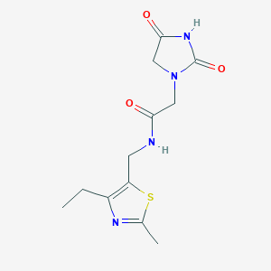 2-(2,4-dioxoimidazolidin-1-yl)-N-[(4-ethyl-2-methyl-1,3-thiazol-5-yl)methyl]acetamide