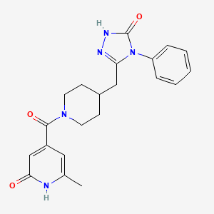 6-methyl-4-({4-[(5-oxo-4-phenyl-4,5-dihydro-1H-1,2,4-triazol-3-yl)methyl]piperidin-1-yl}carbonyl)pyridin-2(1H)-one