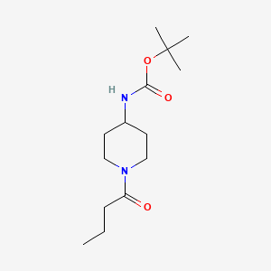 molecular formula C14H26N2O3 B594102 4-(BOC-氨基)-1-丁酰哌啶 CAS No. 1352318-26-3
