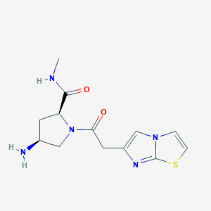 (2S,4S)-4-amino-1-(imidazo[2,1-b][1,3]thiazol-6-ylacetyl)-N-methylpyrrolidine-2-carboxamide