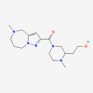 2-{1-methyl-4-[(5-methyl-5,6,7,8-tetrahydro-4H-pyrazolo[1,5-a][1,4]diazepin-2-yl)carbonyl]piperazin-2-yl}ethanol