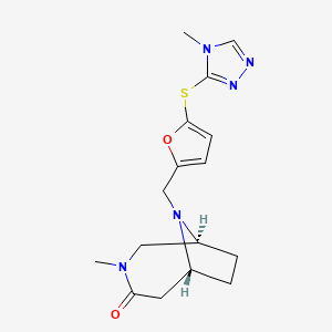 (1S*,6R*)-3-methyl-9-({5-[(4-methyl-4H-1,2,4-triazol-3-yl)thio]-2-furyl}methyl)-3,9-diazabicyclo[4.2.1]nonan-4-one