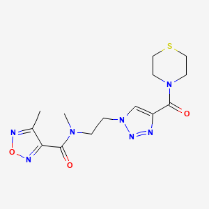 N,4-dimethyl-N-{2-[4-(thiomorpholin-4-ylcarbonyl)-1H-1,2,3-triazol-1-yl]ethyl}-1,2,5-oxadiazole-3-carboxamide