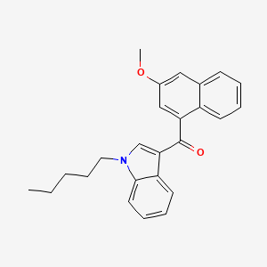 molecular formula C25H25NO2 B594106 (3-methoxynaphthalen-1-yl)-(1-pentylindol-3-yl)methanone CAS No. 1696409-36-5