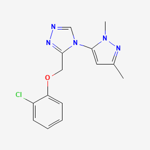 3-[(2-chlorophenoxy)methyl]-4-(1,3-dimethyl-1H-pyrazol-5-yl)-4H-1,2,4-triazole