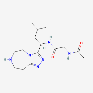 N~2~-acetyl-N~1~-[3-methyl-1-(6,7,8,9-tetrahydro-5H-[1,2,4]triazolo[4,3-d][1,4]diazepin-3-yl)butyl]glycinamide