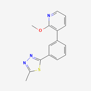 2-methoxy-3-[3-(5-methyl-1,3,4-thiadiazol-2-yl)phenyl]pyridine