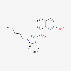 molecular formula C25H25NO2 B594109 (7-甲氧基萘-1-基)(1-戊基-1H-吲哚-3-基)甲酮 CAS No. 824961-61-7