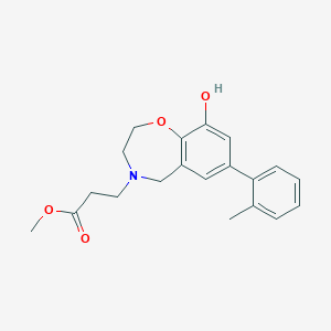 methyl 3-[9-hydroxy-7-(2-methylphenyl)-2,3-dihydro-1,4-benzoxazepin-4(5H)-yl]propanoate