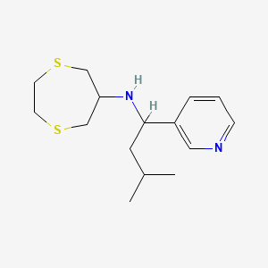 1,4-dithiepan-6-yl(3-methyl-1-pyridin-3-ylbutyl)amine