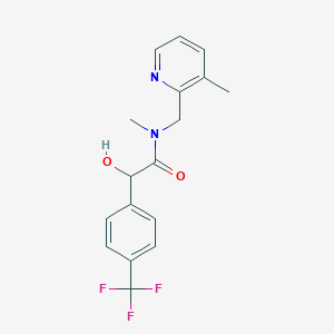 2-hydroxy-N-methyl-N-[(3-methylpyridin-2-yl)methyl]-2-[4-(trifluoromethyl)phenyl]acetamide