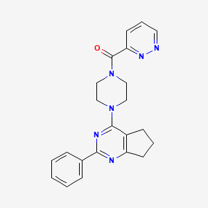 2-phenyl-4-[4-(pyridazin-3-ylcarbonyl)piperazin-1-yl]-6,7-dihydro-5H-cyclopenta[d]pyrimidine