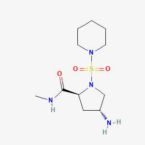 (4R)-4-amino-N-methyl-1-(piperidin-1-ylsulfonyl)-L-prolinamide