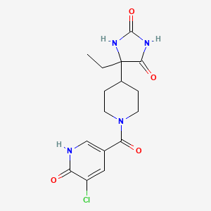 5-{1-[(5-chloro-6-oxo-1,6-dihydropyridin-3-yl)carbonyl]piperidin-4-yl}-5-ethylimidazolidine-2,4-dione