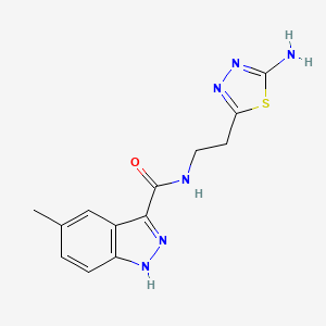 N-[2-(5-amino-1,3,4-thiadiazol-2-yl)ethyl]-5-methyl-1H-indazole-3-carboxamide