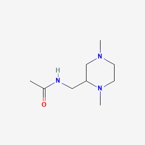 B594123 N-[(1,4-Dimethylpiperazin-2-YL)methyl]acetamide CAS No. 129437-92-9