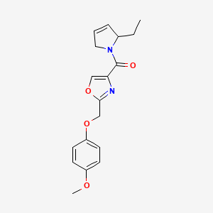 4-[(2-ethyl-2,5-dihydro-1H-pyrrol-1-yl)carbonyl]-2-[(4-methoxyphenoxy)methyl]-1,3-oxazole