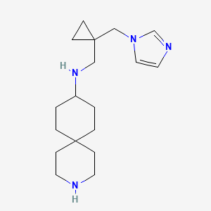 N-{[1-(1H-imidazol-1-ylmethyl)cyclopropyl]methyl}-3-azaspiro[5.5]undecan-9-amine dihydrochloride