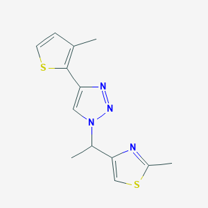 1-[1-(2-methyl-1,3-thiazol-4-yl)ethyl]-4-(3-methyl-2-thienyl)-1H-1,2,3-triazole