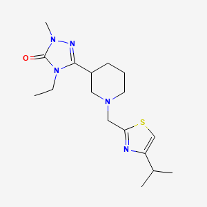 4-ethyl-5-{1-[(4-isopropyl-1,3-thiazol-2-yl)methyl]piperidin-3-yl}-2-methyl-2,4-dihydro-3H-1,2,4-triazol-3-one