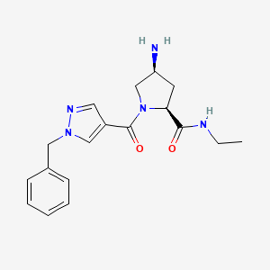 (2S,4S)-4-amino-1-[(1-benzyl-1H-pyrazol-4-yl)carbonyl]-N-ethylpyrrolidine-2-carboxamide