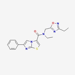 N-ethyl-N-[(3-ethyl-1,2,4-oxadiazol-5-yl)methyl]-6-phenylimidazo[2,1-b][1,3]thiazole-3-carboxamide