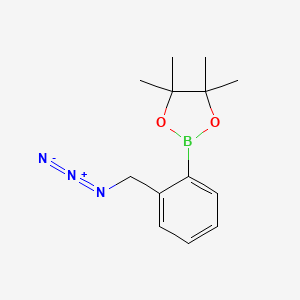 molecular formula C13H18BN3O2 B594134 2-(2-(叠氮甲基)苯基)-4,4,5,5-四甲基-1,3,2-二氧杂硼烷 CAS No. 1223598-41-1