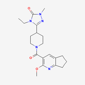 4-ethyl-5-{1-[(2-methoxy-6,7-dihydro-5H-cyclopenta[b]pyridin-3-yl)carbonyl]piperidin-4-yl}-2-methyl-2,4-dihydro-3H-1,2,4-triazol-3-one