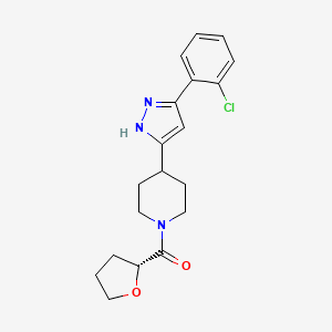 4-[3-(2-chlorophenyl)-1H-pyrazol-5-yl]-1-[(2R)-tetrahydrofuran-2-ylcarbonyl]piperidine