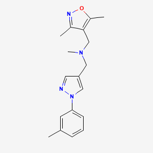 1-(3,5-dimethylisoxazol-4-yl)-N-methyl-N-{[1-(3-methylphenyl)-1H-pyrazol-4-yl]methyl}methanamine