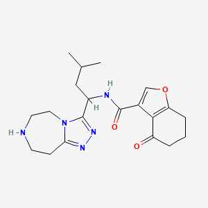 N-[3-methyl-1-(6,7,8,9-tetrahydro-5H-[1,2,4]triazolo[4,3-d][1,4]diazepin-3-yl)butyl]-4-oxo-4,5,6,7-tetrahydro-1-benzofuran-3-carboxamide