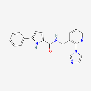 N-{[2-(1H-imidazol-1-yl)pyridin-3-yl]methyl}-5-phenyl-1H-pyrrole-2-carboxamide