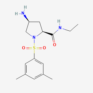 (4S)-4-amino-1-[(3,5-dimethylphenyl)sulfonyl]-N-ethyl-L-prolinamide