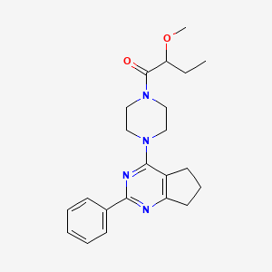 4-[4-(2-methoxybutanoyl)piperazin-1-yl]-2-phenyl-6,7-dihydro-5H-cyclopenta[d]pyrimidine