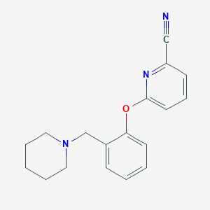 6-[2-(piperidin-1-ylmethyl)phenoxy]pyridine-2-carbonitrile